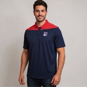 Reebok NHL New York Rangers Center Ice Collection Performance Polo Size Large